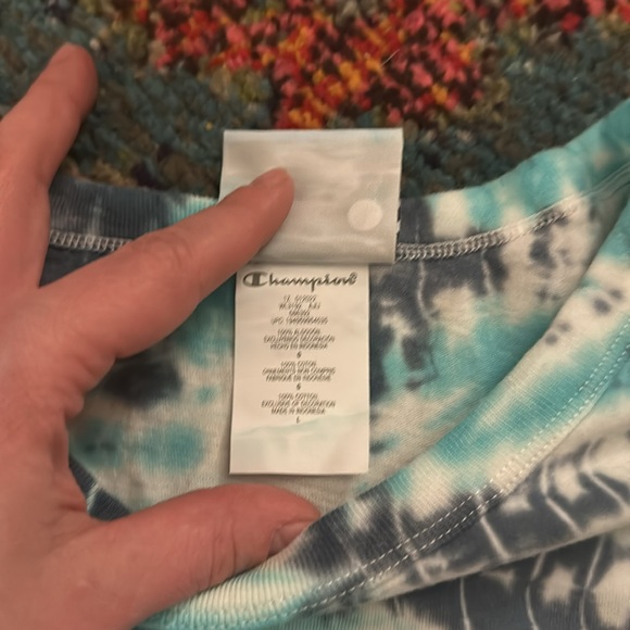 NWT Champion Tie Dye Crop Tee - Large - Picture 6 of 9